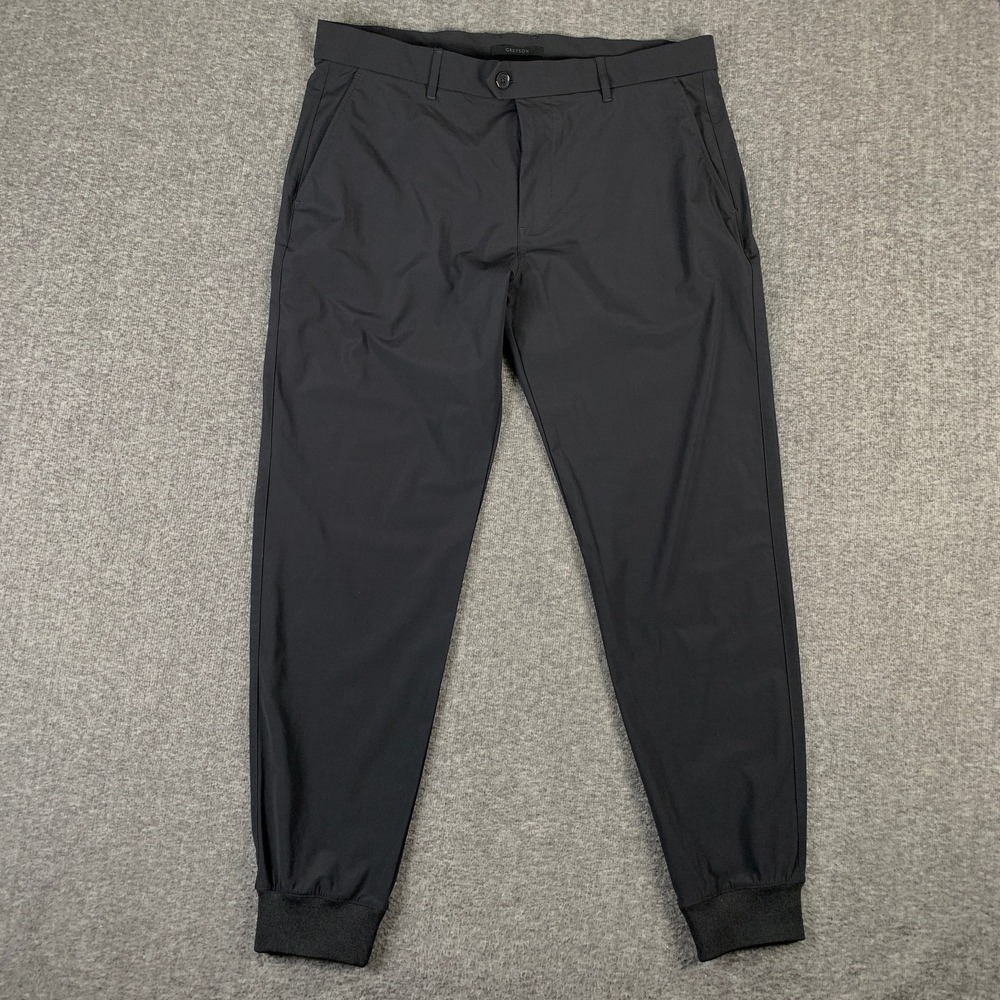 Greyson Montauk Jogger Men 36x30 Shepherd Black Performance Golf Preppy Modern